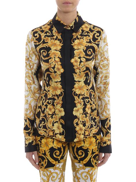 versace baroque silk shirt